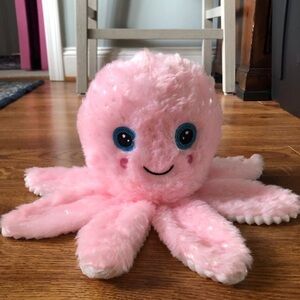 Glitter pink octopus stuffed animal